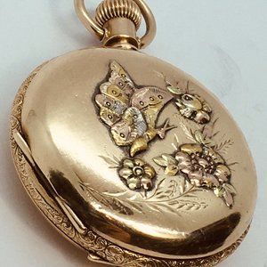 Antique Waltham 1893 Pocket Watch size 6s 14k gold & Gold Filled. Runs fine